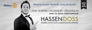Hassen Doss en concert &agrave; Carthage pour le Rotary Music Festival