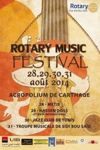 Programme du Rotary Music Festival, du 28 au 31 ao&ucirc;t &agrave; Carthage
