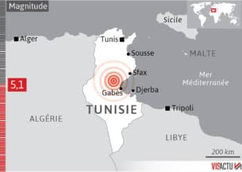 Tunisie : Un s&eacute;isme de magnitude 5,1 &agrave; Gab&egrave;s