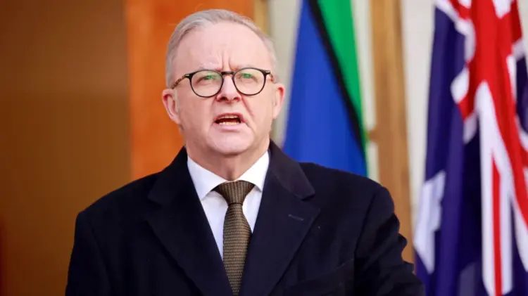 Le premier ministre australien Anthony Albanese a affirmé que son pays reconnaîtra l’État de Palestine en septembre.
© (Photo AFP)