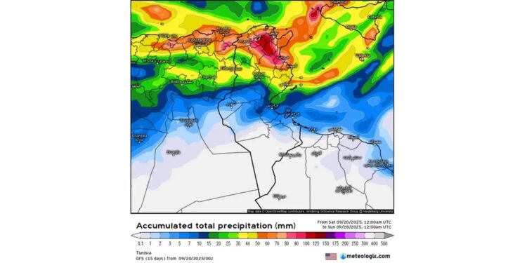 Tunisie : Retour de la pluie dès la semaine prochaine