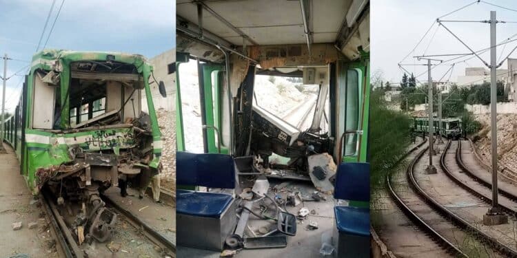 Tunis : Collision entre deux métros à Meftah Saadallah