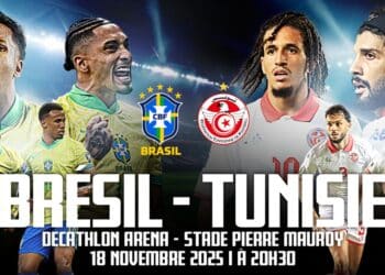 Tunisie - Brésil : A Lille, les Aigles veulent faire trembler la Seleção