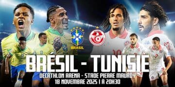 Tunisie - Brésil : A Lille, les Aigles veulent faire trembler la Seleção