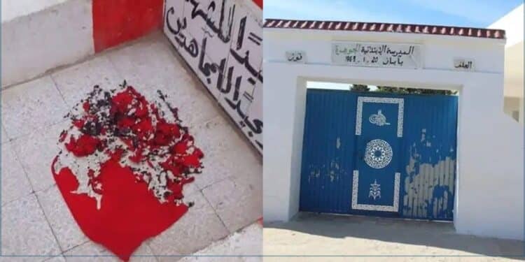 El Haouaria : Huit personnes arrêtées pour avoir brûlé le drapeau national dans une école primaire