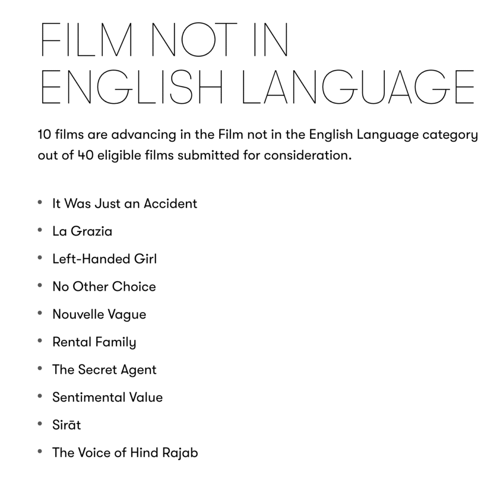 BAFTA 
Kaouther Ben Hania
La voix de Hind Rajab