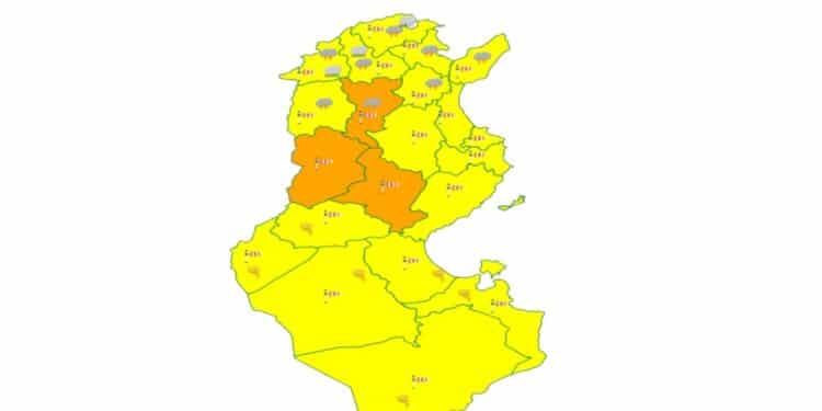 Tunisie - Vents violents : Siliana, Kasserine et Sidi Bouzid en vigilance orange