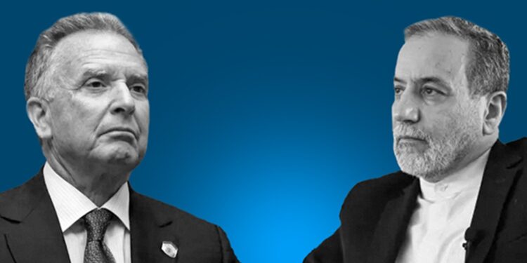 Steve Witkoff, émissaire de la Maison Blanche, et Abbas Araghchi, ministre iranien des Affaires étrangères.