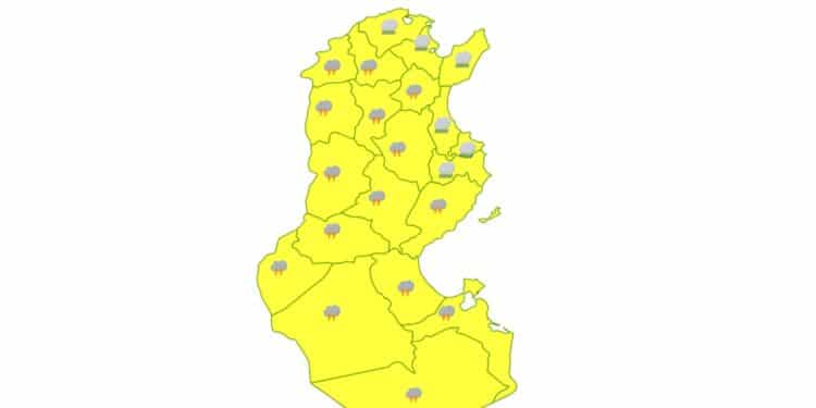 Perturbations météorologiques : Tous les gouvernorats placés en vigilance jaune
