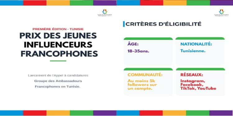 4. Influenceurs en Tunisie : un concours francophone ouvert aux 18-35 ans