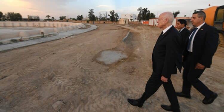 Kairouan : Saïed inspecte les travaux des Bassins des Aghlabides