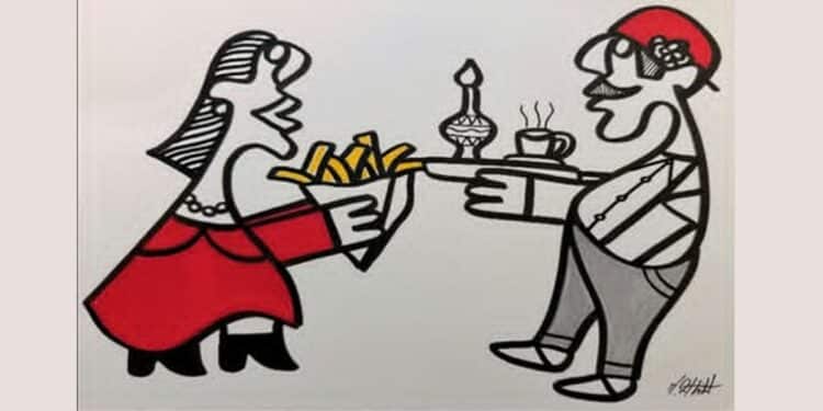 Street Art à l'ambassade de Belgique : Des frites, du zhar et une chadlia !