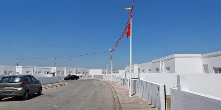 Vue du projet de logements sociaux Riadh &agrave; El Fejja, dans le gouvernorat de Manouba, o&ugrave; seize b&eacute;n&eacute;ficiaires de la Fondation Fidaa ont re&ccedil;u les cl&eacute;s de leur habitation, le 11 ao&ucirc;t 2026.