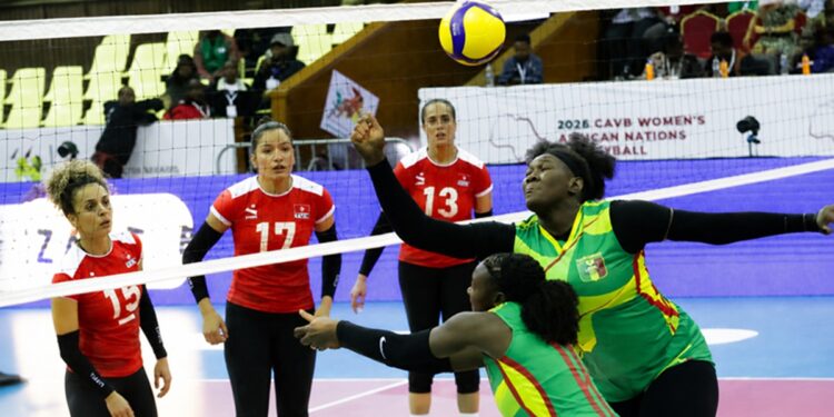 La Tunisie face au Mali en huiti&egrave;mes de finale du Championnat d&rsquo;Afrique f&eacute;minin de volleyball 2026 &agrave; Nairobi, le 30 ao&ucirc;t 2026. (Photo CAVB)