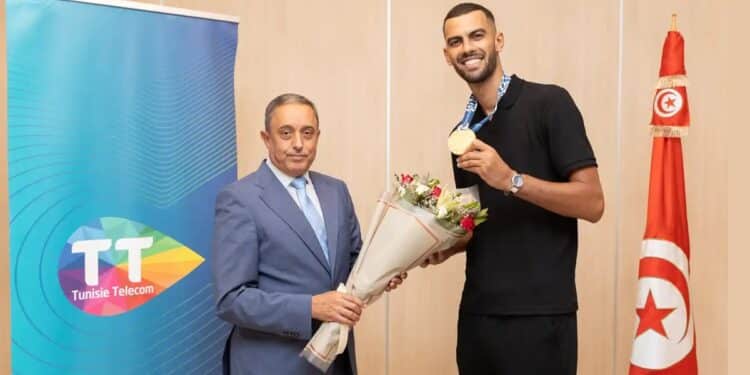 Tunisie Telecom rend hommage &agrave; Firas Kattoussi apr&egrave;s son nouveau sacre m&eacute;diterran&eacute;en