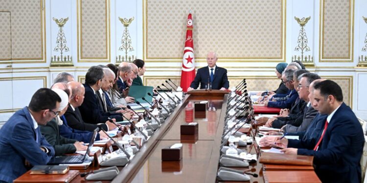 Ka&iuml;s Sa&iuml;ed pr&eacute;sidant le Conseil des ministres, le 26 octobre 2026 &agrave; Carthage.