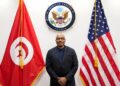 M.K. Palmore, expert am&eacute;ricain en cybers&eacute;curit&eacute;, lors de sa visite &agrave; l&rsquo;ambassade des &Eacute;tats-Unis &agrave; Tunis, le 29 septembre 2026. Photo : U.S. Embassy Tunis / Facebook.