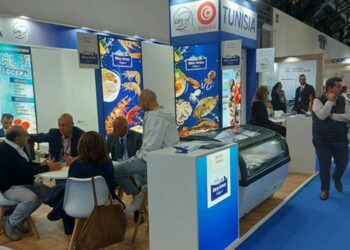 Le pavillon tunisien au Salon international Conxemar &agrave; Vigo, en Espagne.
