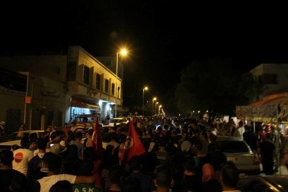 Manifestation à Kasserine ce soir 17 juillet 2014 Crédit Photo Hatem Salhi