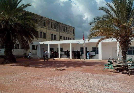 Le centre de vote de la place Chebbi, à Rades. Crédit photo : Maher Chaabane