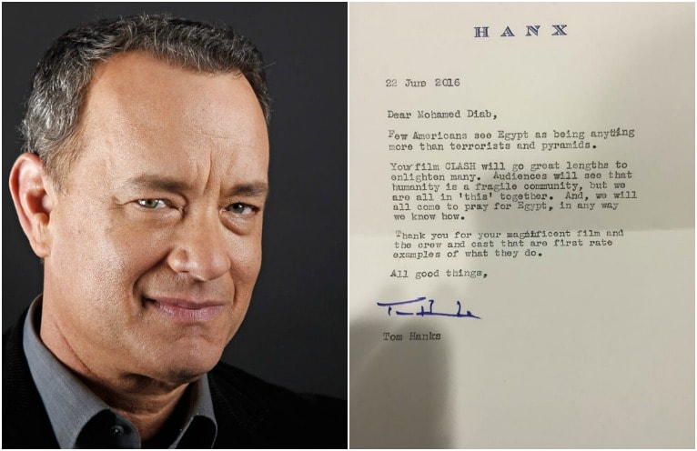 Lettre de félicitation de Tom Hanks à Mohamed Diab