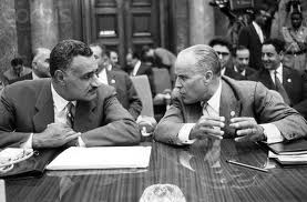 Gamal Abdel Nasser et Habib Bourguiba