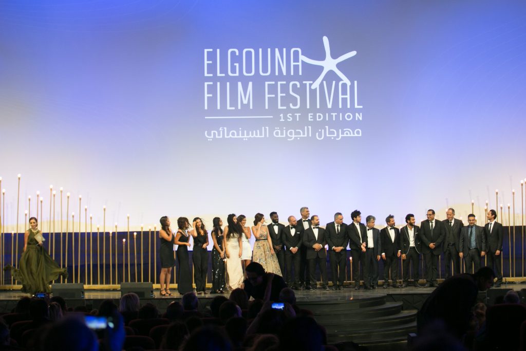 L'équipe du film "Sheikh Jackson" au Festival du Film d'El Gouna