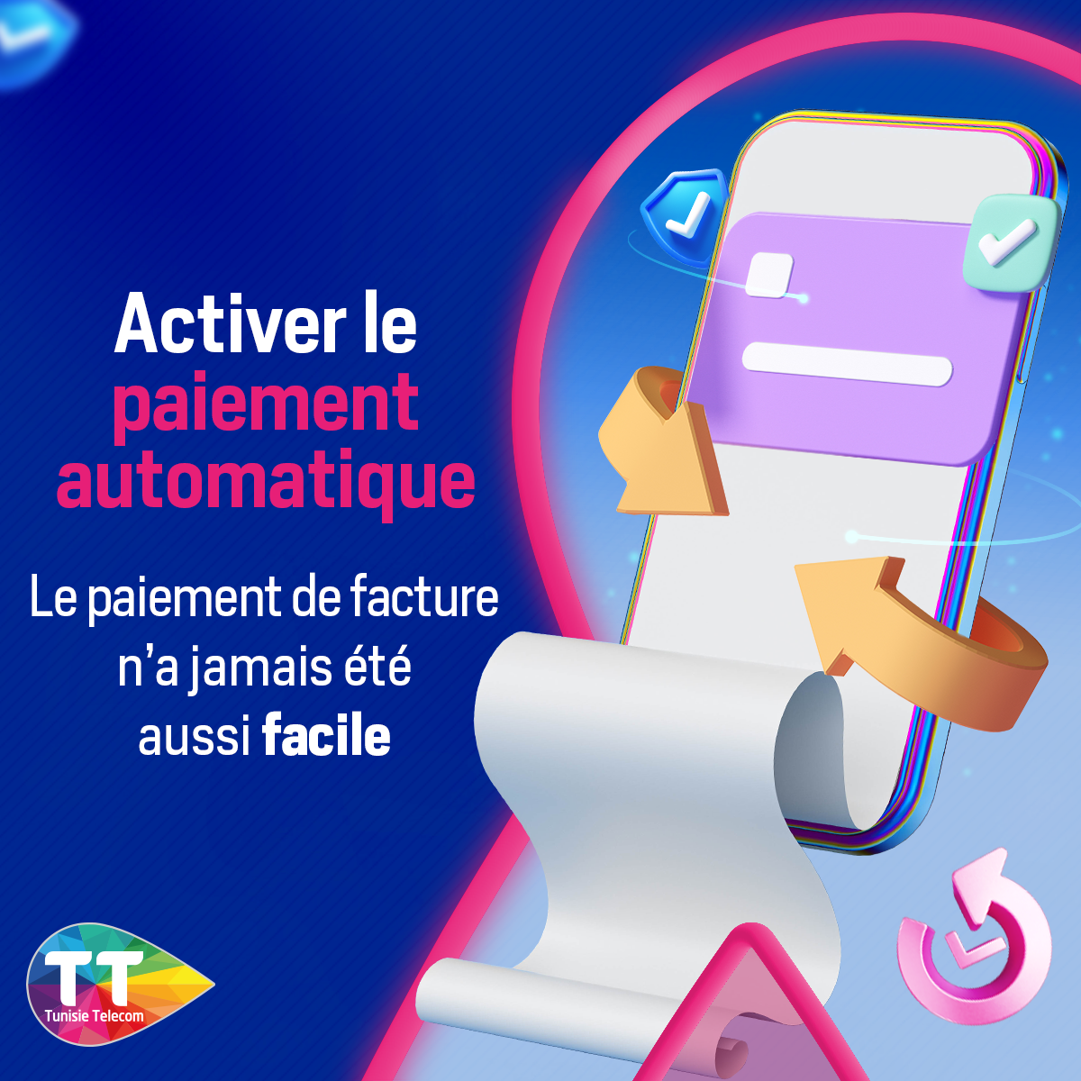 Un nouveau service de Tunisie Telecom  Prélèvement automatique pour